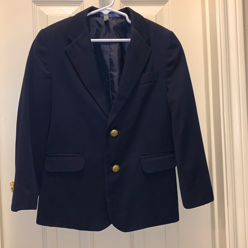 IZOD Navy Blazer Boys Sz 7 Reg